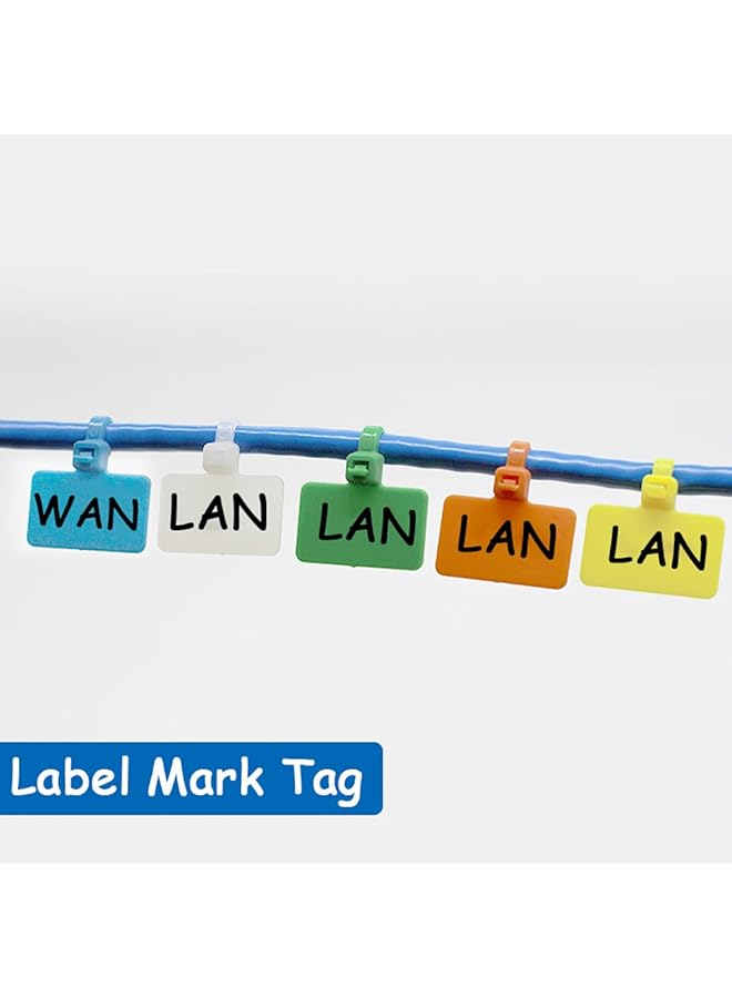 erorex 250Pcs 6 Inch Wire Zip Ties Self Locking Plastic Nylon Cable Ties Multicolor Network Wire Plastic Straps Label Mark Tag - Image 2