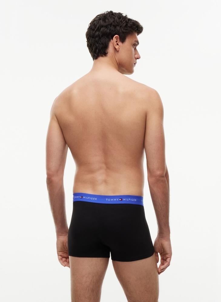 TOMMY HILFIGER 3-Pack Signature Logo Contrast Waistband Trunks - Image 3