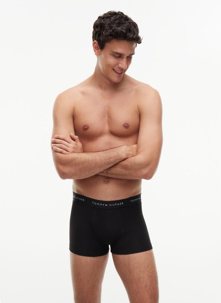TOMMY HILFIGER 3-Pack Signature Logo Contrast Waistband Trunks - Image 4