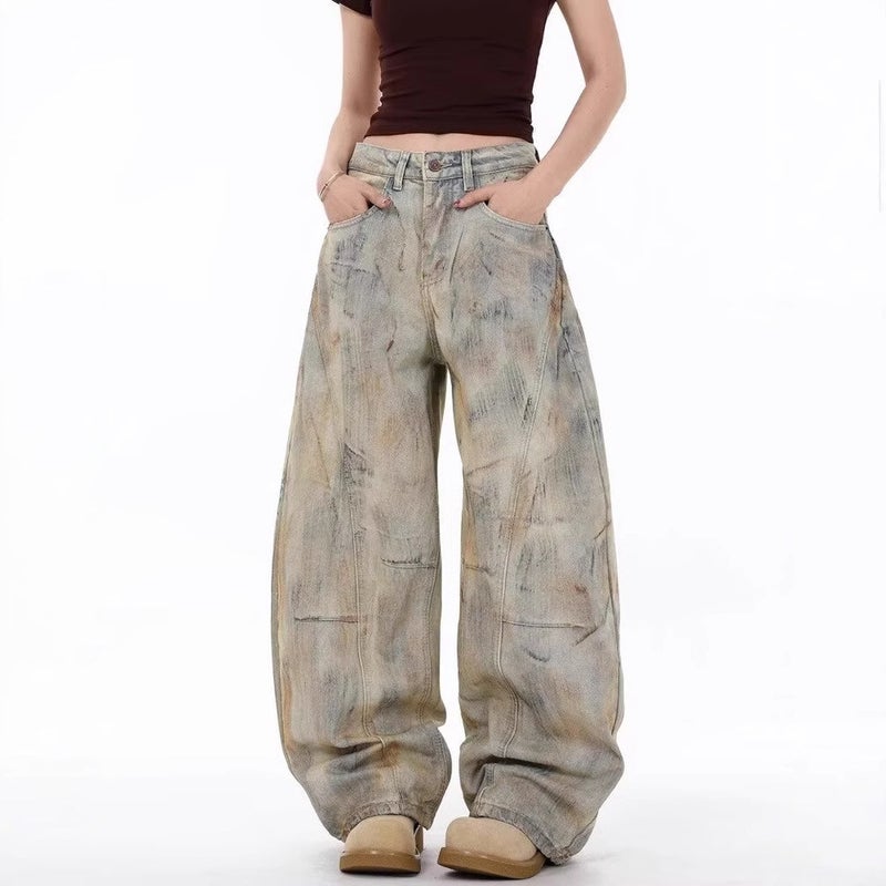 Unisex Classic Denim Jeans Loose Fit Daily Outdoor Wear - Image 2