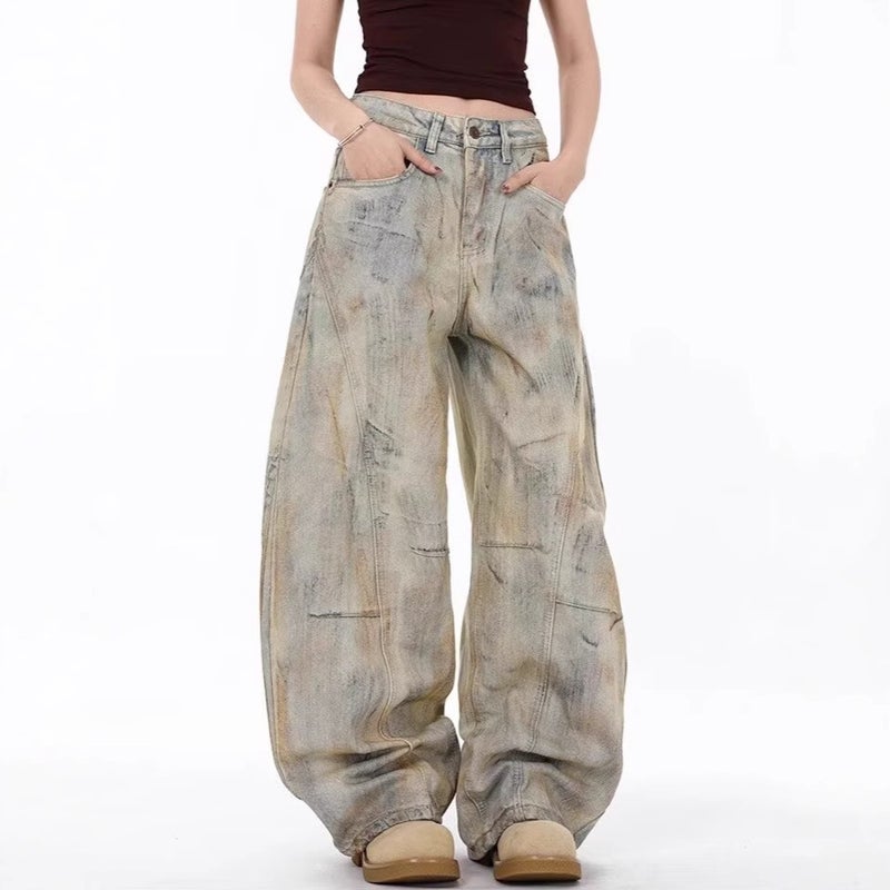 Unisex Classic Denim Jeans Loose Fit Daily Outdoor Wear - Image 3