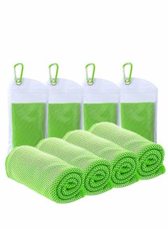 Y&D Cooling Towel, 4 Pack Microfiber Mesh Soft Breathable Towel for Face and Neck, Vacation, Athletes, Yoga, Sports, Gym, Workout, Camping, Fitness, Running, Golf (40" x 11")  - Image 1