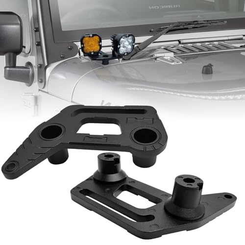 KMFCDAE Cowl Mount Dual Light Bracket for Jeep JL Pillar Cube Light Pods Mounting Bracket for Jeep JL Wrangler/Gladiator JT 2018 2019 2020 2021 2022 2023 - Pair - Image 1