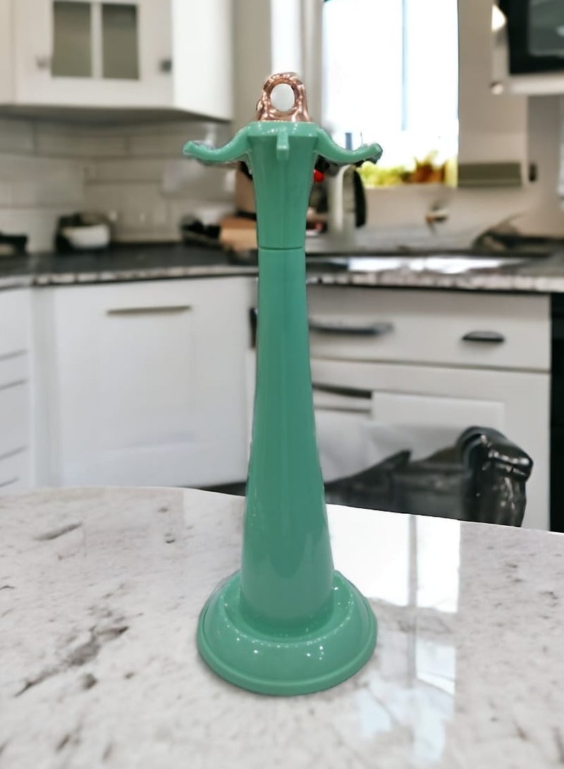 Silicone distribution set 6 pieces with high-quality plastic handle + 1 holder - TURQUOISE  - Image 3