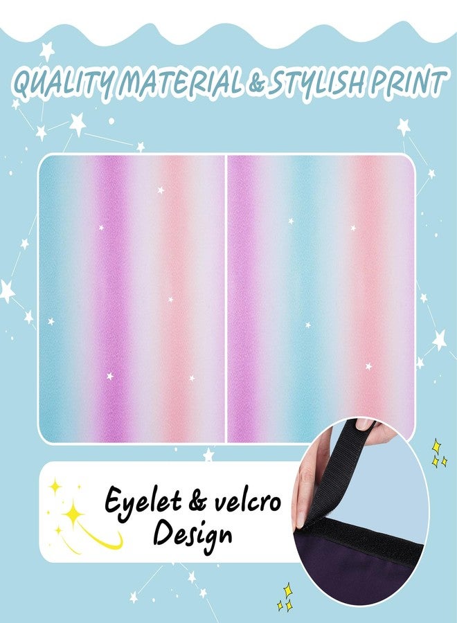 Vpory Bunk Bed Curtains - Girls Loft Bed Curtains Privacy Bottom Bunk Bed Curtain Customization Blockout Breathable Bunk Bed Canopy for Teens Children Students (Hollow Stars, 2 Pacs Full) - Image 2
