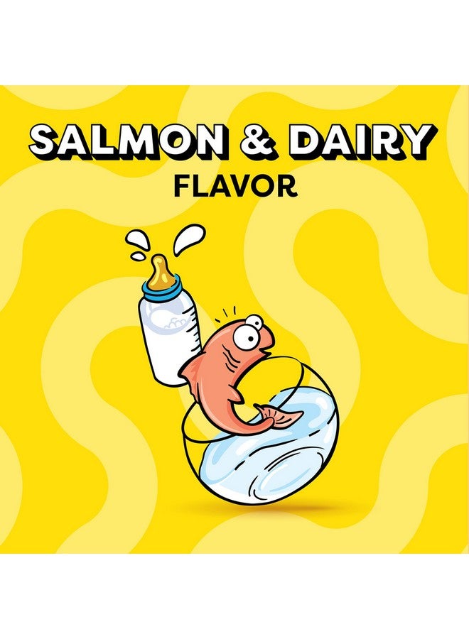 تيمبتيشنز حلوى القطط المقرمشة والناعمة بنكهة السلمون ومنتجات الألبان، عبوة 3 أونصة (عبوة من 12 قطعة) - Image 5