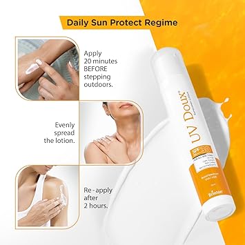 Brinton Brinton UV Doux Sunscreen Lotion SPF 30 Lightweight OilFree WaterResistant NonGreasy NonComedogenic For All Skin Types 50ml - Image 4