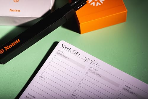 Notsu Weekly Planner Notepad | Sunday Start Weekly Calendar Pad Tear Off, 50 Undated Pages - Image 2