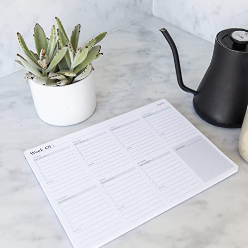 Notsu Weekly Planner Notepad | Sunday Start Weekly Calendar Pad Tear Off, 50 Undated Pages - Image 4