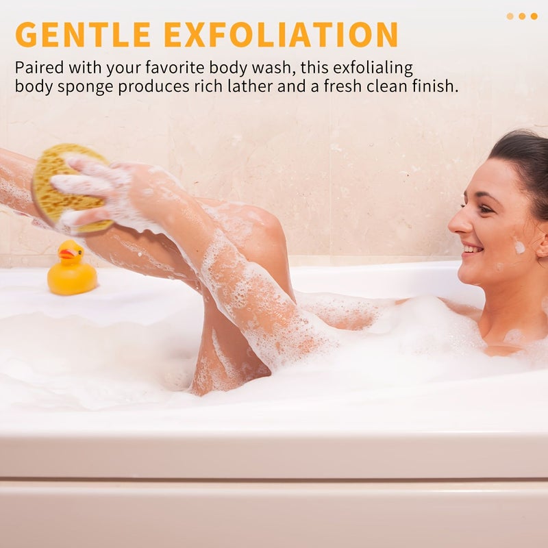 5 Pack Exfoliating Seaweed Sponge Body Scrub For Men And Women Honeycomb Bathing Sponge - Image 5