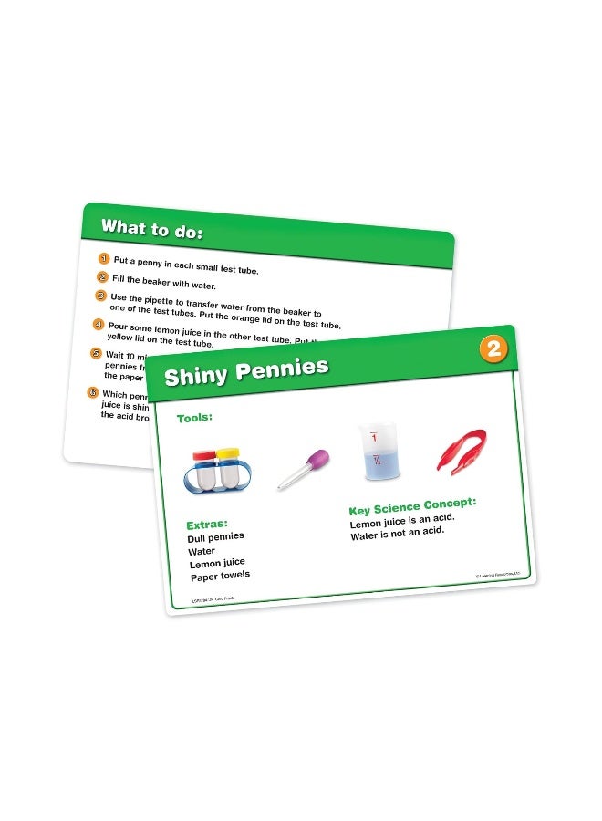 ليرننج ريسورسز مجموعة مختبر العلوم الأساسية من Learning Resources®، أدوات علمية حقيقية للأطفال، تجارب عملية، تتضمن 10 بطاقات أنشطة، للأعمار من 3 سنوات فما فوق - Image 5