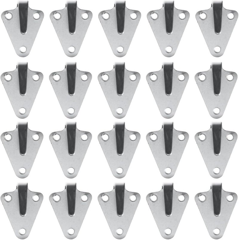20Pcs Three-Hole Galvanized Tarpaulin Hooks, Rust-Resistant Guy Hooks for Trailer Nets, 50×40Mm Lashing Eyes - Image 4