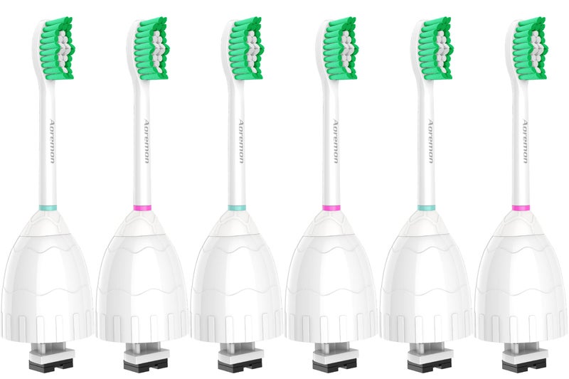 Aoremon Replacement Toothbrush Heads for Philips Sonicare E-Series Essence HX7022/66 and other Screw-on Electric Toothbrush Model, 6 Pack - Image 1