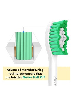 Aoremon Aoremon Replacement Toothbrush Heads for Philips Sonicare E-Series Essence HX7022/66 and other Screw-on Electric Toothbrush Model, 6 Pack  - Image 5