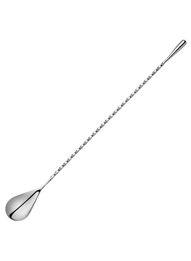 NIBEMINENT Tear Drop Stirrer Spoon Silver 30cm - Image 1