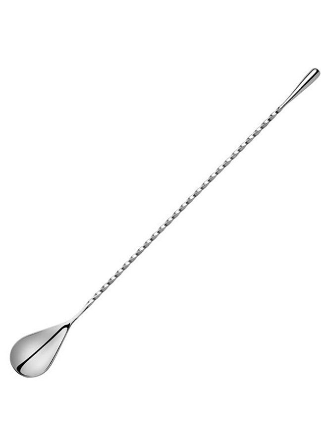 NIBEMINENT Tear Drop Stirrer Spoon Silver 30cm - Image 2