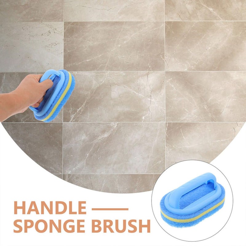 3 Pack Handheld Sponge Brushes with Handle Soft Non Damaging Multi Use Cleaning Tool for Kitchen and Bathroom Surfaces - Image 5