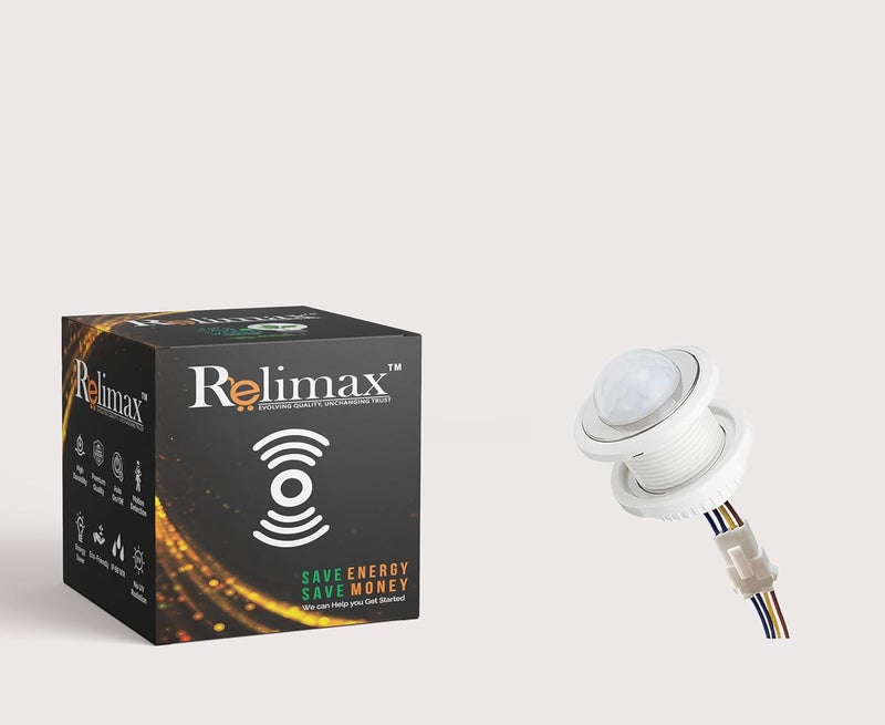 Relimax PIR Motion Sensor Body Detector 110degree Time Ambient Light Adjustable Day Night Sensor Switch for Home Security Energy Saving PIR Motion Sensor - Image 1