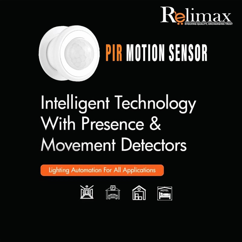 Relimax PIR Motion Sensor Body Detector 110degree Time Ambient Light Adjustable Day Night Sensor Switch for Home Security Energy Saving PIR Motion Sensor - Image 2