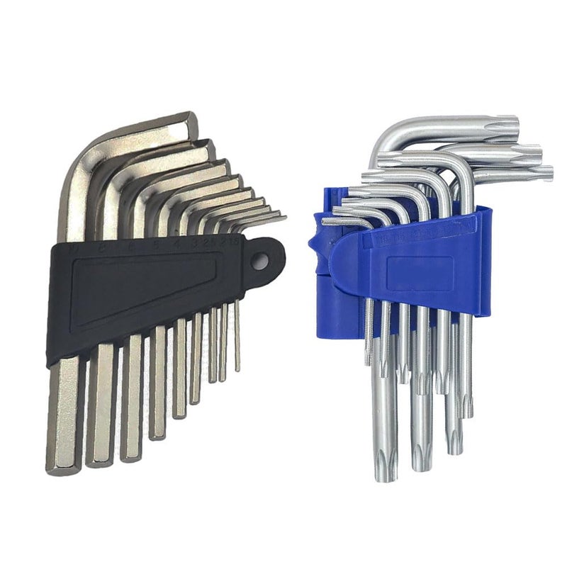 MLD MLD Allen Key Set Torx Key Set Combo 18pcsAllen Keys 1510mm T10T50 Star Allen Key for Furniture Assembly Bicycle Repair DIY CTH110SteelPack of 1  - Image 1