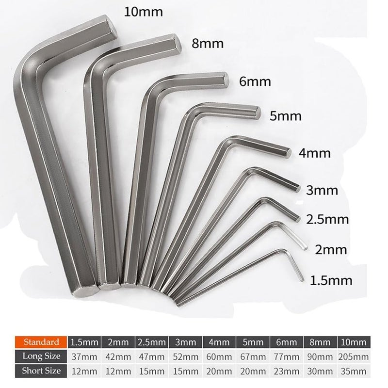 MLD MLD Allen Key Set Torx Key Set Combo 18pcsAllen Keys 1510mm T10T50 Star Allen Key for Furniture Assembly Bicycle Repair DIY CTH110SteelPack of 1  - Image 4