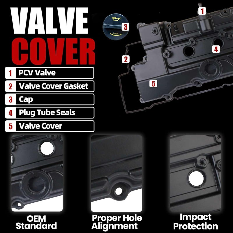 MITZONE Upgrade Engine Aluminum Valve Cover for Hyundai Accent & KIA Rio/Rio5 1.6L L4 (2006-2011) - Image 3
