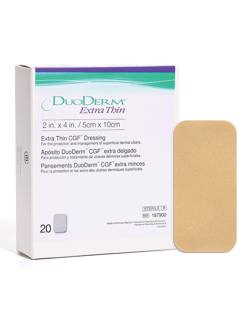 ConvaTec DuoDERM Extra Thin Control Gel Formula 2"x4" Hydrocolloid Sterile Adhesive Dressing for Superficial Wounds, Low Friction, Flexibile, Latex-Free, Waterproof, Rectangle, Beige, 20ct Box - pzsku/Z4E8F7E8696AC50783D6AZ/45/_/1740920395/72bb9f17-2948-4314-b48f-0721712c7ee7