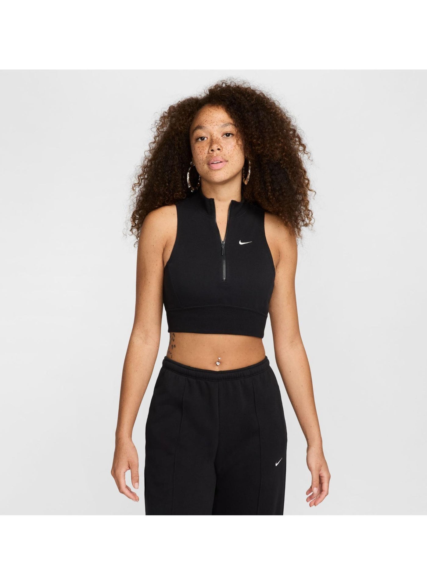 nike women's fleece crop top