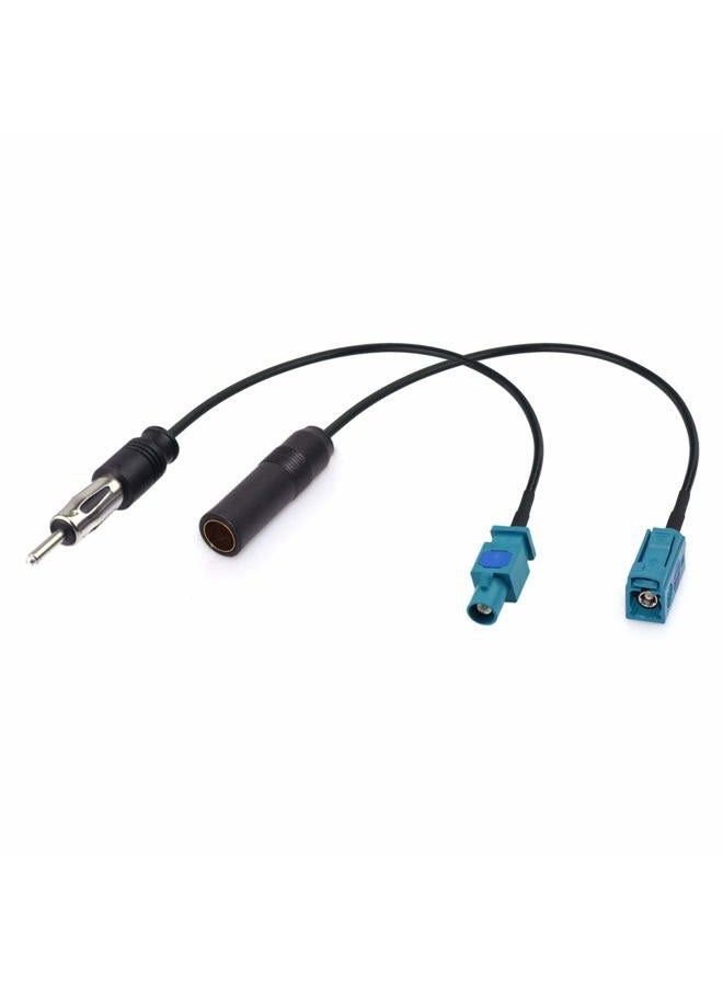 BINGFU Universal Vehicle Car Stereo FM AM Radio Antenna Adapter Cable (2-Pack) Fakra Z Male Female to DIN Plug Connector Cable for Car Stereo Audio HD Radio Head Unit CD Media Player Receiver - Image 2