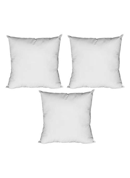 Pix Art Pix Art Polyester Blend Cushion with Filler 12x12inch White Pack of 3 