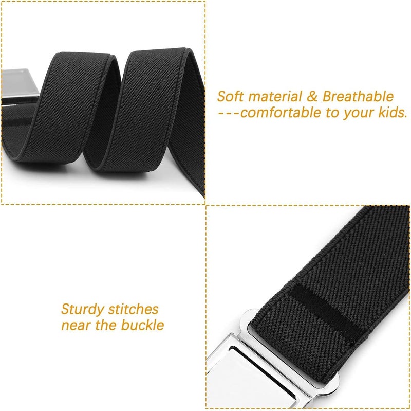 Jas. Good Kids Adjustable Magnetic Belt Boys Girls Elastic Belt with Easy Magnetic Buckle for Back to School Girls - Image 4