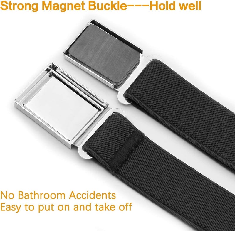 Jas. Good Kids Adjustable Magnetic Belt Boys Girls Elastic Belt with Easy Magnetic Buckle for Back to School Girls - Image 3