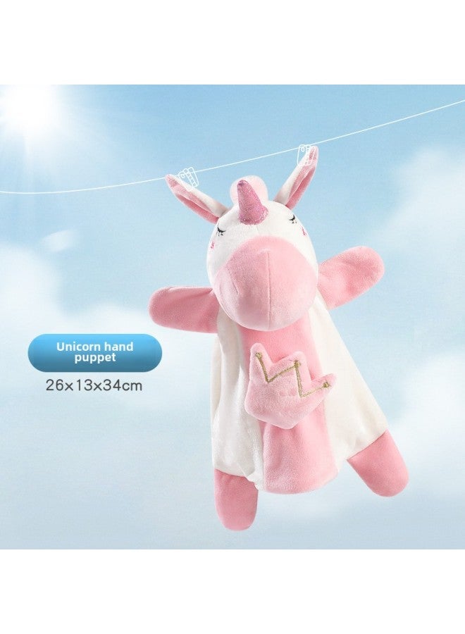 Soothing Towel Hand Gift Towel Cartoon Doll Cute Hand-wiping Baby Children Sleeping Artifact Soothing Doll Wholesale-Color:Unicorn Puppet [bag]] - Image 1