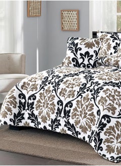 Sleep night Compressed Floral Comforter Set Single Size 4 Piece 1 Comforter 1 Bed Sheet 1 Pillowcase and 1 Cushion Case Multicolour  - Image 3