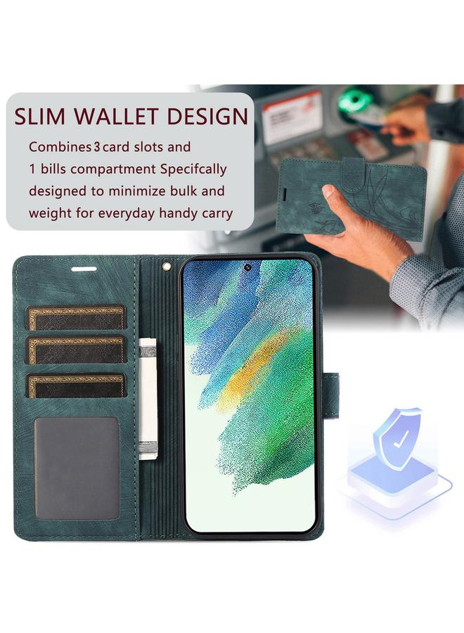 إيروريكس جراب لهاتف Samsung Galaxy A12 / M12 جراب هاتف جلدي منقوش عليه فراشة الأوركيد - Image 4