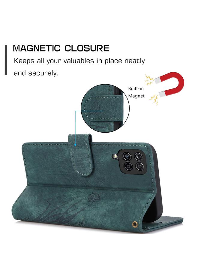 إيروريكس جراب لهاتف Samsung Galaxy A12 / M12 جراب هاتف جلدي منقوش عليه فراشة الأوركيد - Image 5