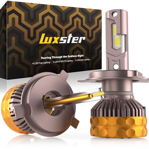 LUXSTER Ultra H4 9003 LED Bulbs, 80000LM Super Bright, Dual Beam, Triple Copper Pipes Cooling Tech(Unique), Punisher Pro Upgrade, Foglight, 6000K Pure White, Pack of 2 - Image 1