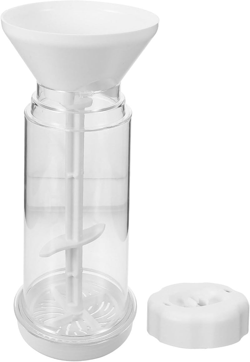 Flour Sifter Cup Semi-automatic Handheld Plastic Baking Sieve White Powdered Sugar Sifter Kitchen Tool for Home Baking - Image 1