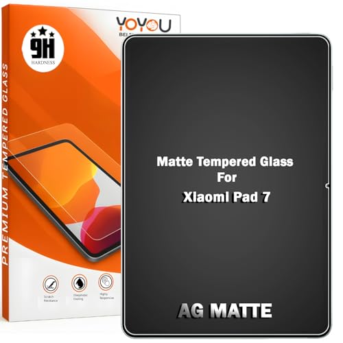 YOYOU Matte Tempered Glass Screen Protector for Xiaomi Mi Pad 7/8 / 7 Pro / 8 Pro/Poco Pad X1 – Anti-Glare, Anti-Fingerprint, Scratch Resistant, Ultra Smooth Touch – Pack of 1 - Image 1