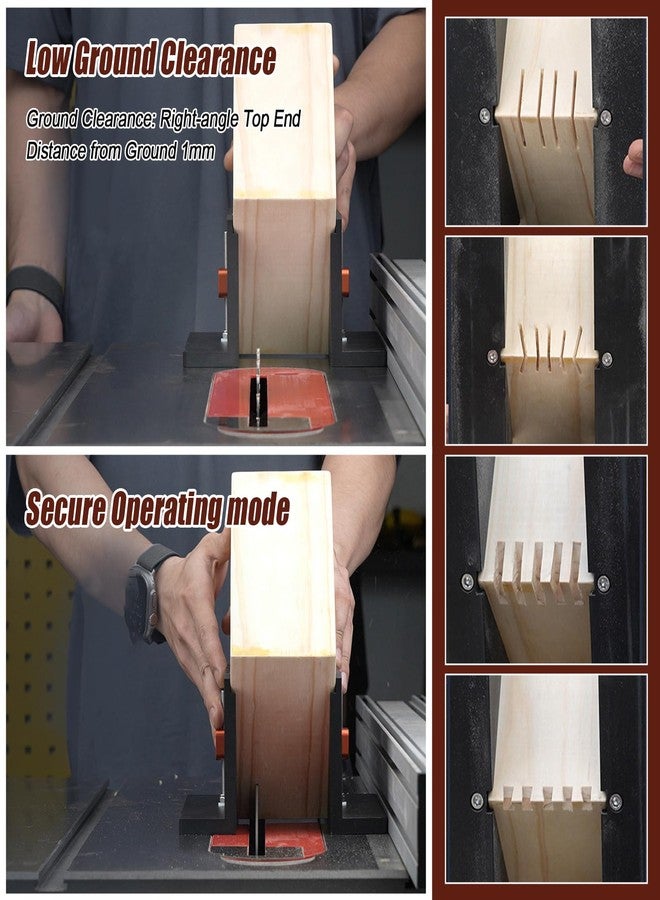 dcvbny Right Angle Spline Jig, Adjustable Corner Dovetail Jig for Table Saw Router Table Strengthen Miter Joints and Add Design Element Suitable for Picture Frames Drawer Slotting Small Boxes - Image 2
