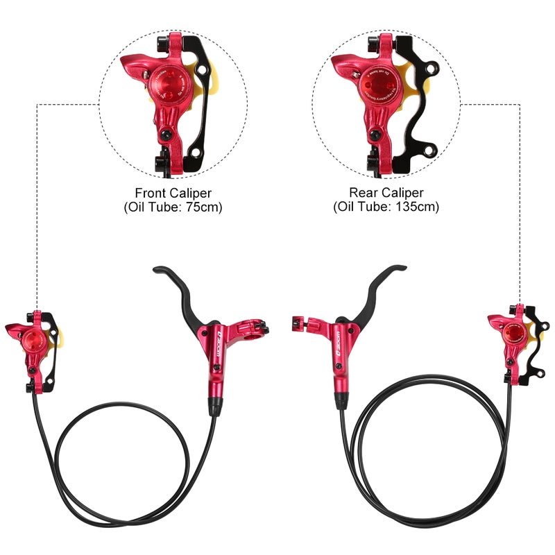 HB-875 MTB Hydraulic Disc Brake Front Rear Calipers Set 22MM Mountain Bike Cycling Left Right Brake Lever Kit - Image 2