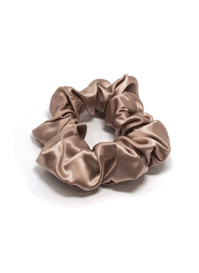 Generic Silk large intestine hair band slip mulberry silk small intestine hair band 19 m 3cm silk head rope cross-border foreign trade customization Light coffee 3cm hair band (100% mulberry silk) 
