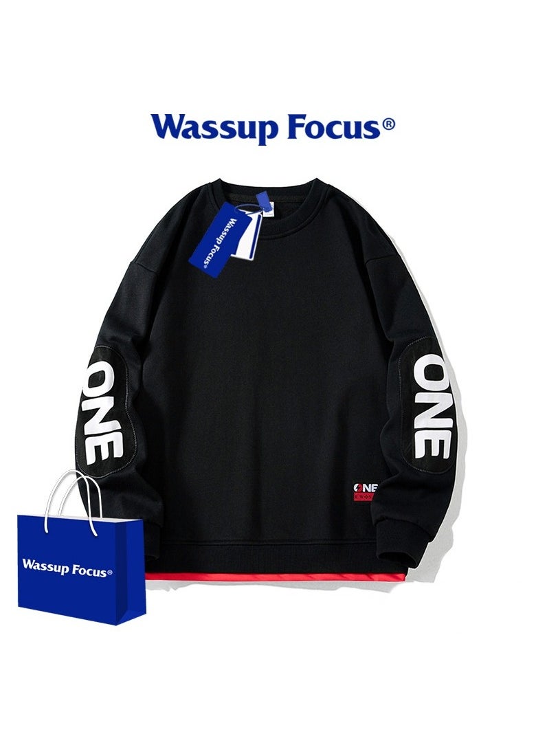 WASSUP NEST - New WASSUP NEST Loose Casual Round Neck Hoodie - Image 1