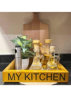 eBasket Wooden Tray - Stylish, Practical, and Durable (30 x 50 cm) (My Kitchen Tray)  - Image 1
