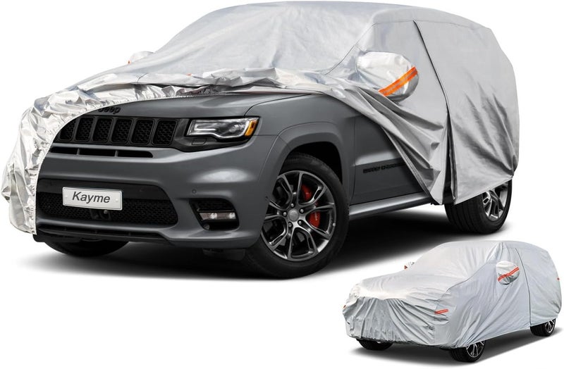 Kayme 6-Layer Waterproof SUV Car Cover - All-Weather Protection with Zipper - Image 1