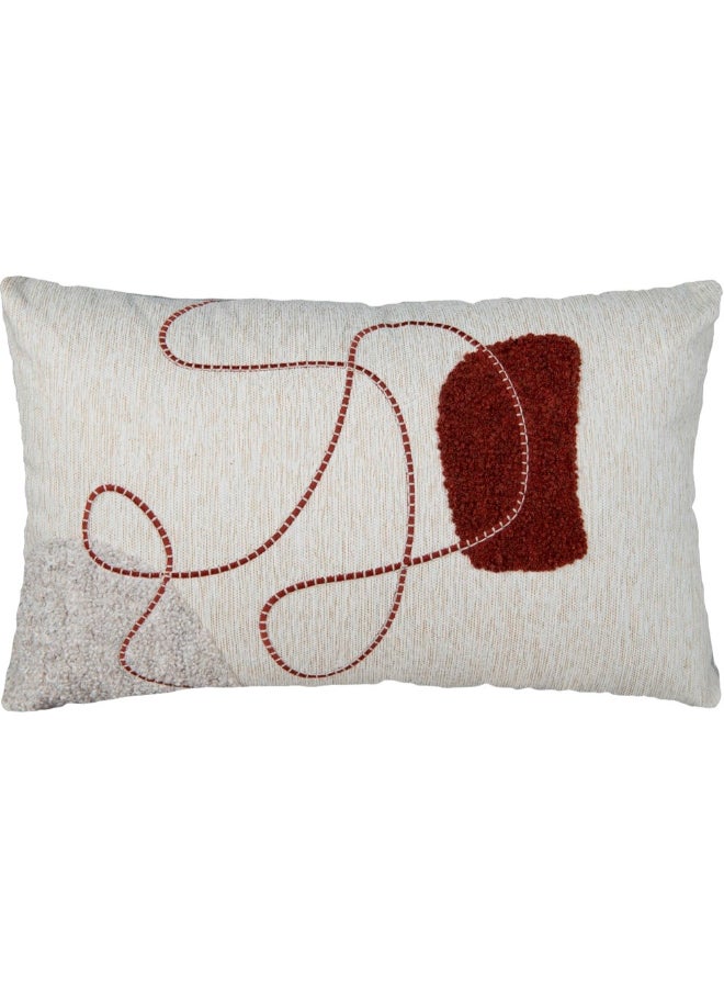 Belchior Concept Lines Embroidery Rectangular Decorative Cushion Linen and Copper 35 x 55 cm 472542 - Image 1