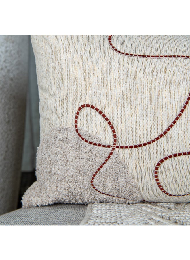 Belchior Concept Lines Embroidery Rectangular Decorative Cushion Linen and Copper 35 x 55 cm 472542 - Image 3