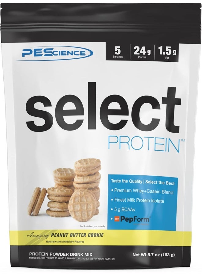 PEScience Select Low Carb Protein Powder, Peanut Butter Cookie, 5 Serving, Keto Friendly And Gluten Free - Image 1