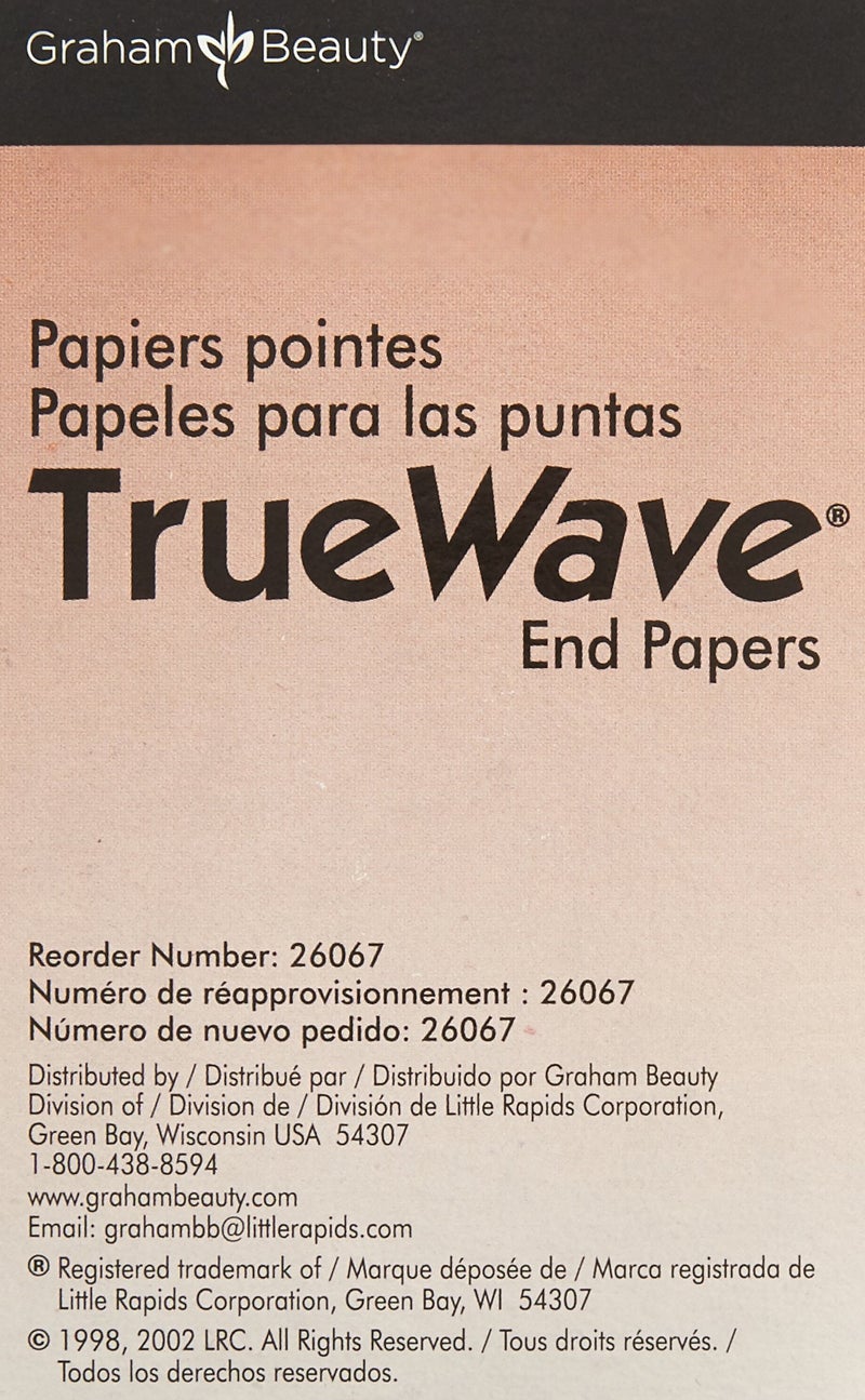 Graham Beauty Graham Truewave End Papers JumboBox of 1000 Paperswhite