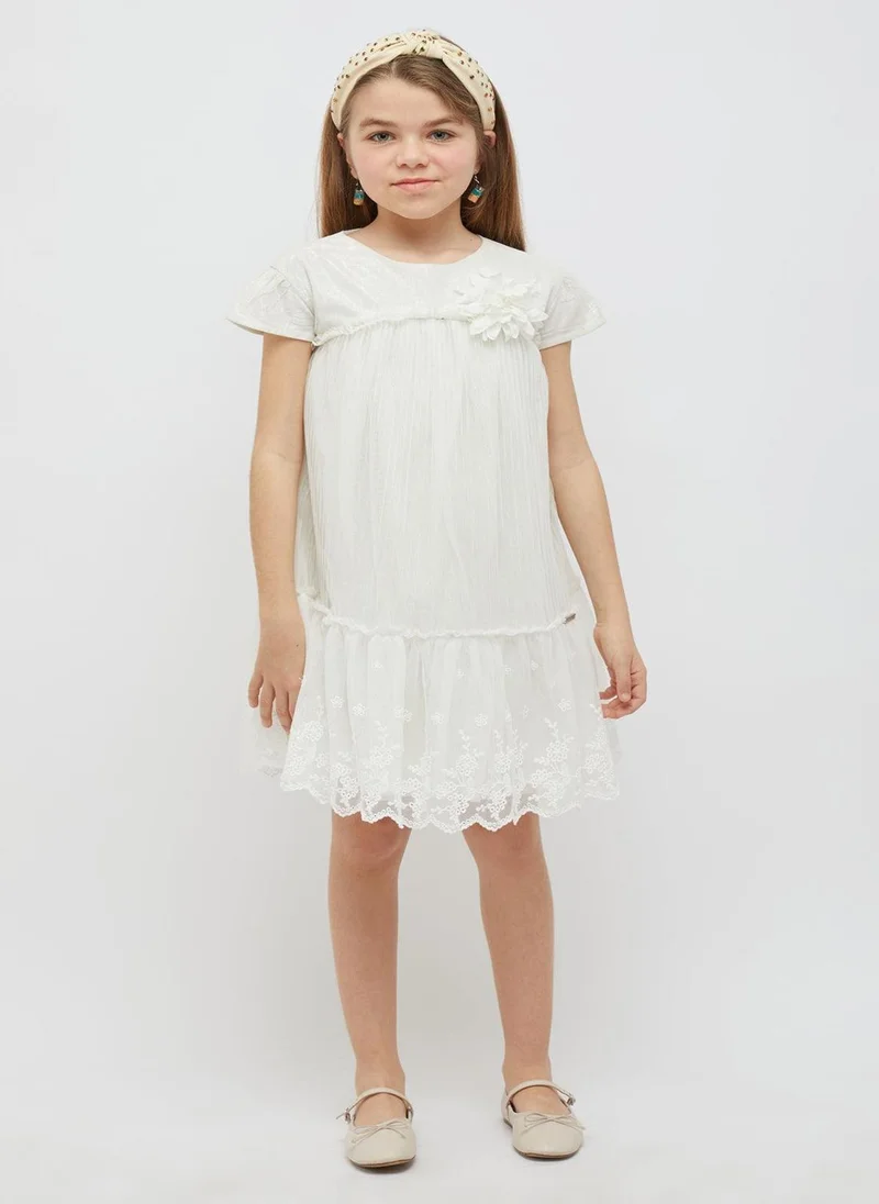 One Friday One Friday Girls Off White Elegant Dress